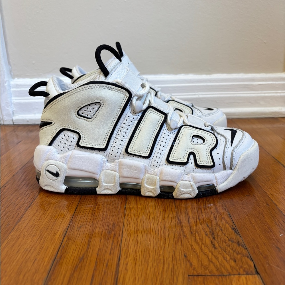 Nike Air More Uptempo White Black Athletic Shoes